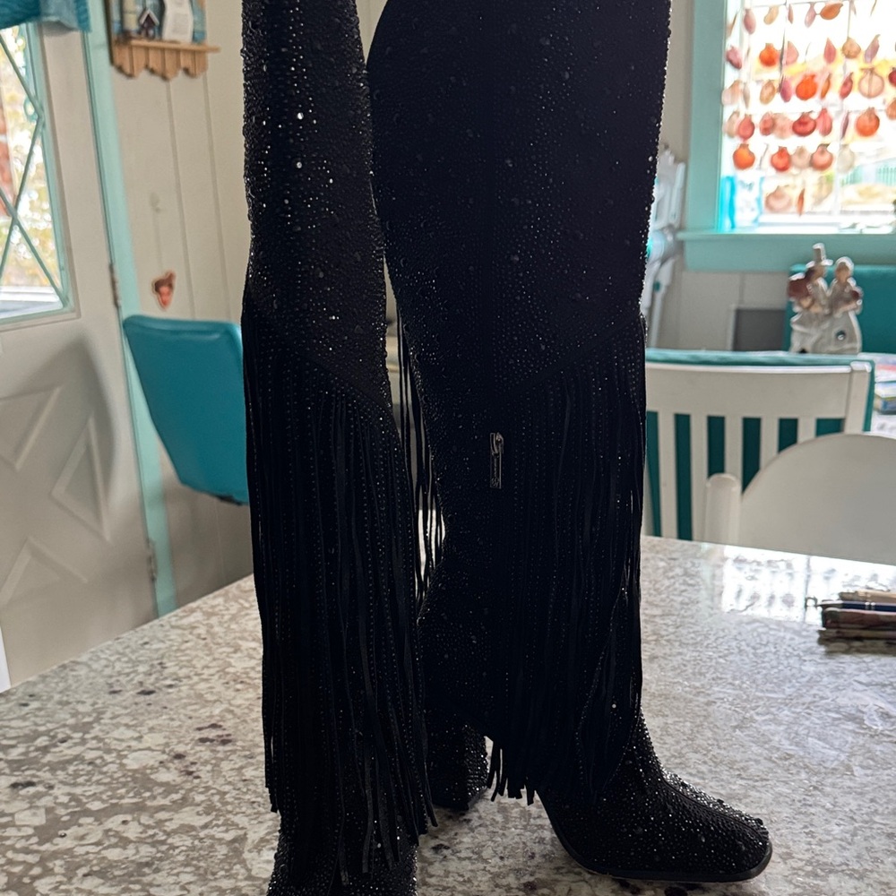 Jessica Simpson Black Over the Knee Boots